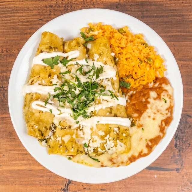 Enchiladas Verdes.