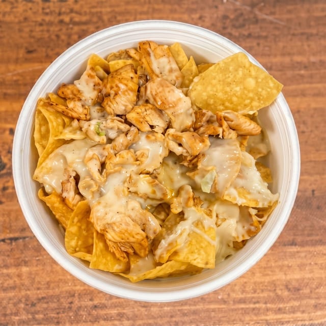 Nachos with Grilled Steak or Chicken.